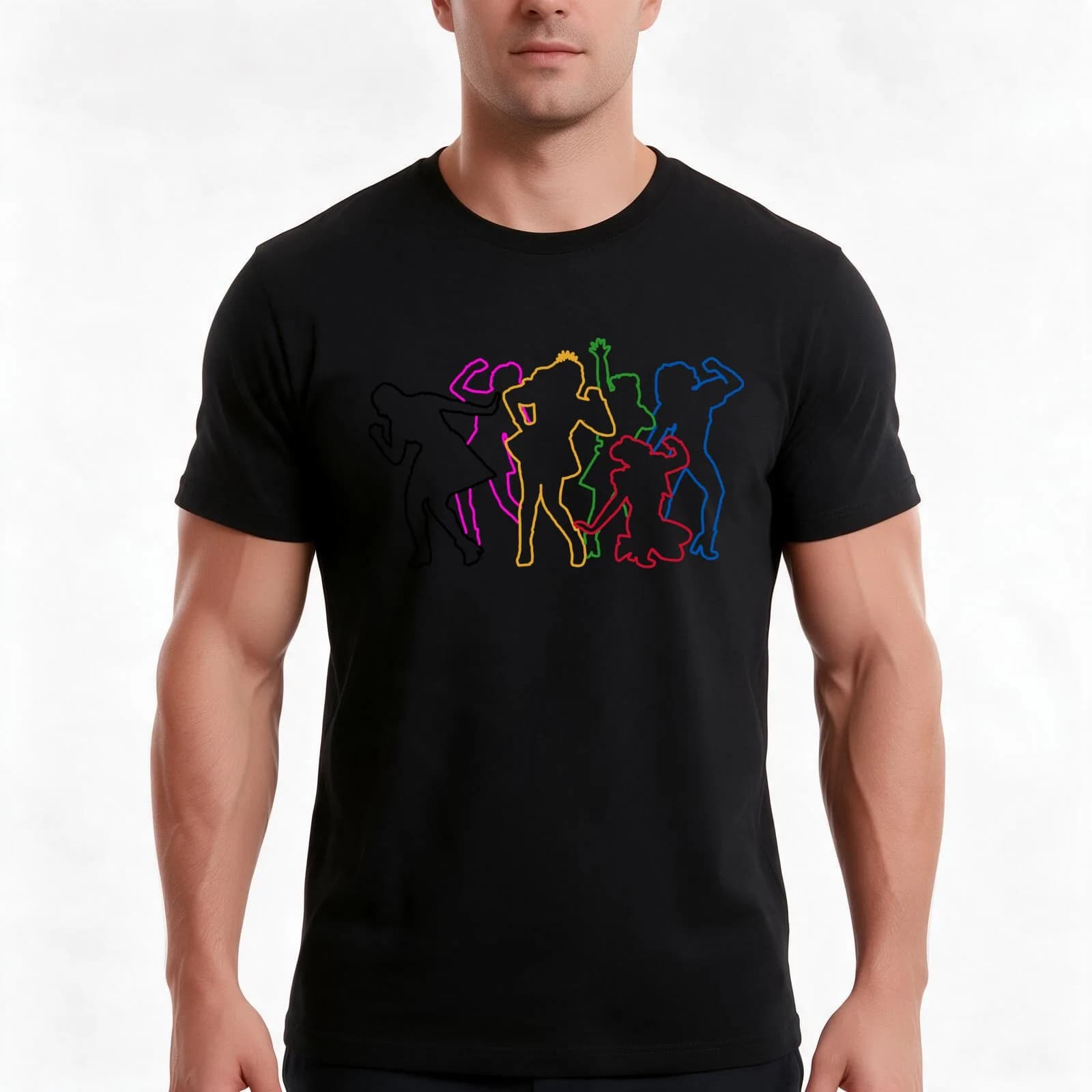 SIX The Musical Queens Sihlouettes T-Shirt, Summer Casual Cotton Tee, Oversized Streetwear Tops, Vintage Graphic Print