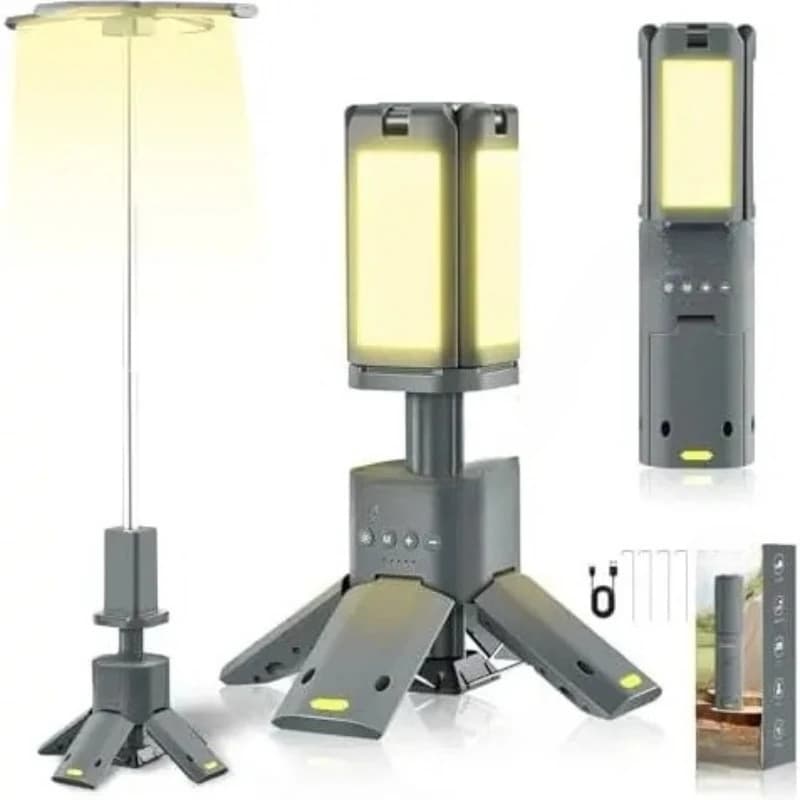 Portable Multifunction Rechargeable Light Emitting Diode Work Light RGB Standing Floodlight Outdoor Camping Lighting