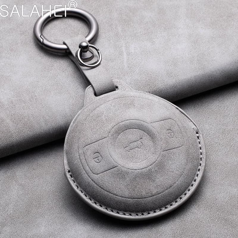New Sheepskin Car Remote Key Cover Case Shell For Mercedes Benz SMART Fortwo 1 BRABUS 1 Benz SMART Keychain Auto Accessories