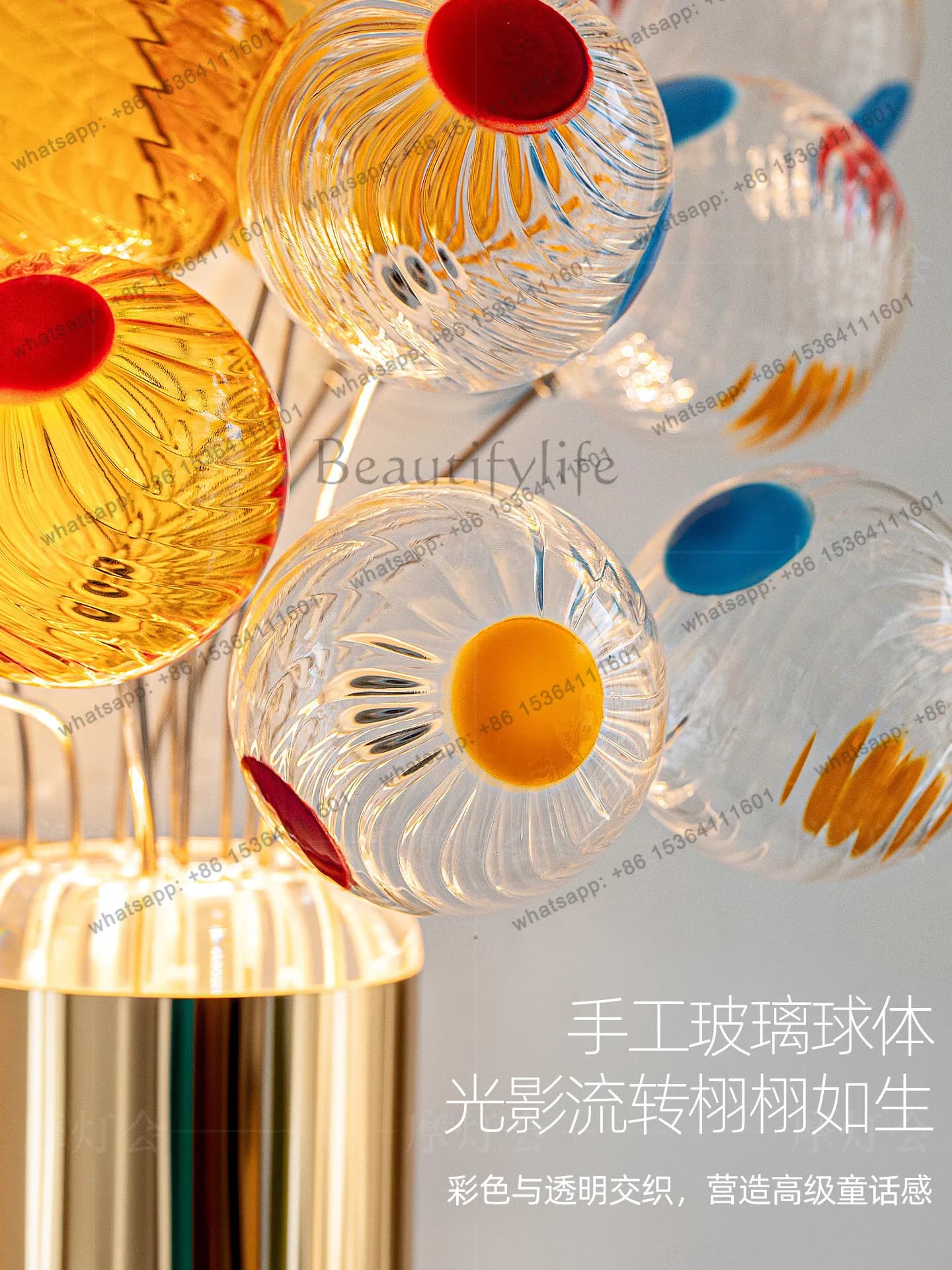 Creative personality entrance aisle TV background wall pendant modern light luxury