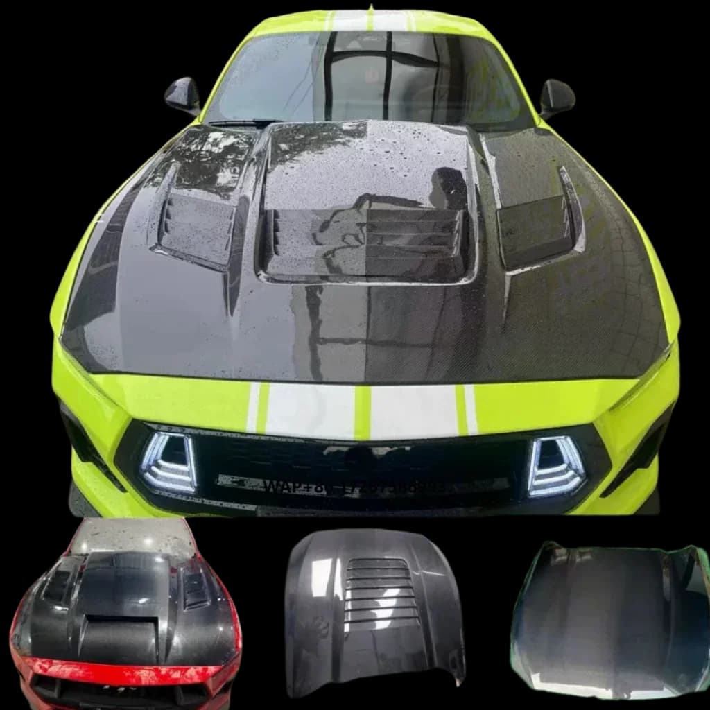 For Mustang 2024+ Carbon Fiber Engine Cover Hood a Variety of Styles