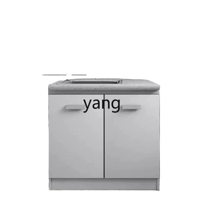 LMM integrated kitchen stove cabinet integrated easy assembly household quartz stone countertop small apartment locker