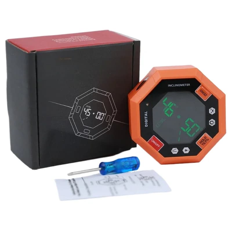 High precision laser inclinometer nine-sided magnetic attraction digital display inclinometer