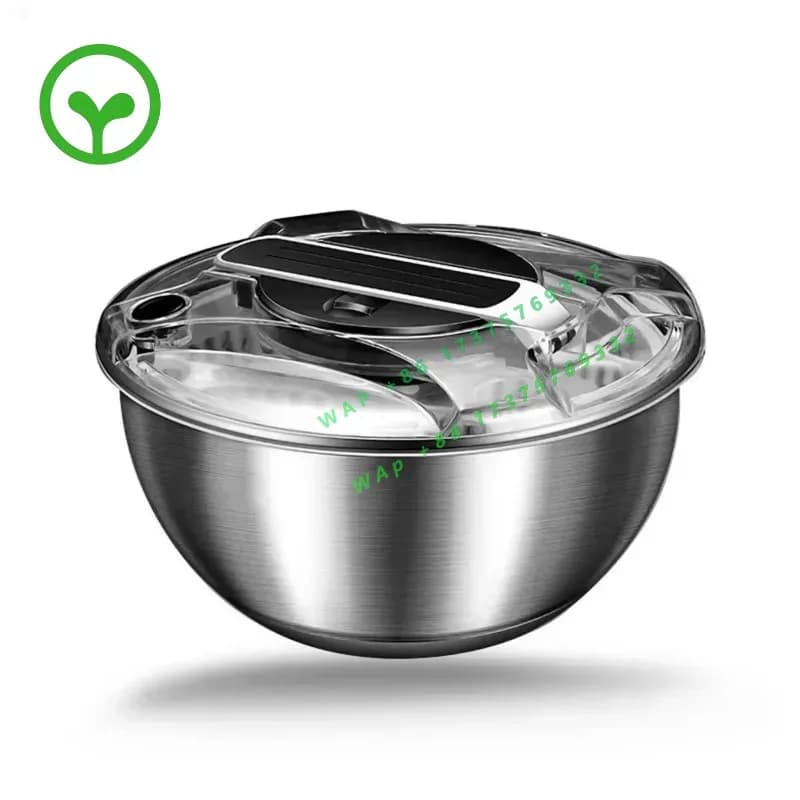 26 StyleKitchen Accessories Household Metal Vegetable Salad Fruit Spinner Stainless Steel Salad Spinner