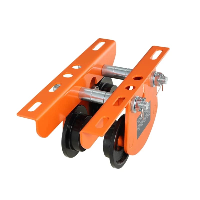 Electric Hoist Manual Trolley 2200 lbs/1T Capacity for PA200 PA250 PA300 PA400 PA500 Push Beam Trolley with Dual Wheels