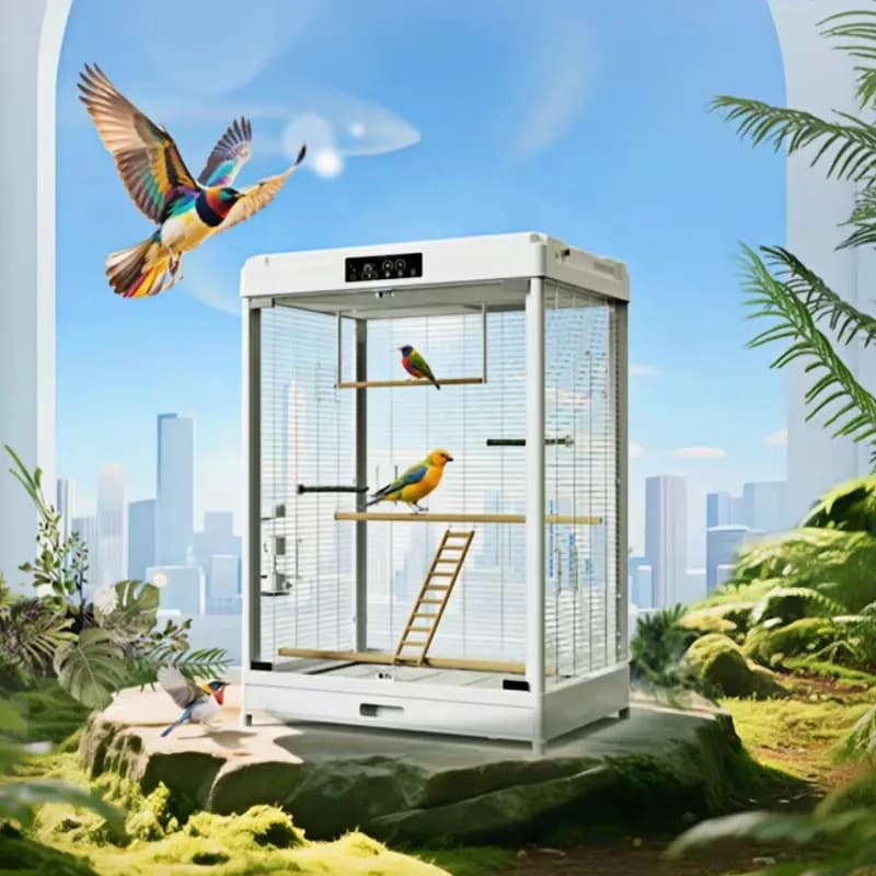 Pet Cabin Bird Cage Parrot Cage Circulation Temperature-Controlled Chamber App-Controlled for Bird Cage
