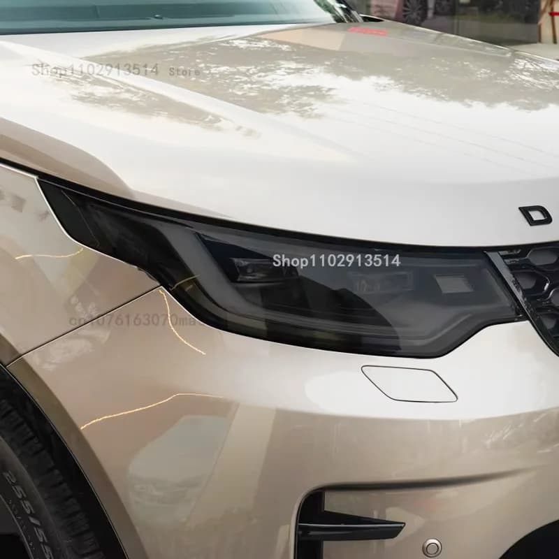 Vinyl Restoration Transparent Black TPU Sticker For Land Rover Discovery 5 R5 2017-2023 Car Headlight Protective Film