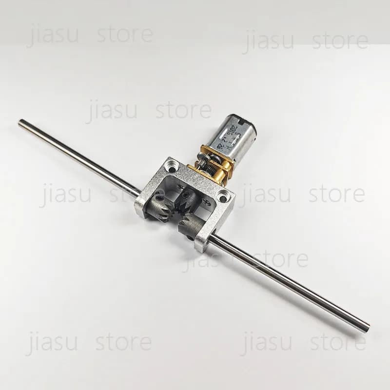 2/3mm Shaft N20 Motor Rear Drive Gearbox, 90‑Degree 1:1 Bevel Gear T‑Type Reversing Transmission Box