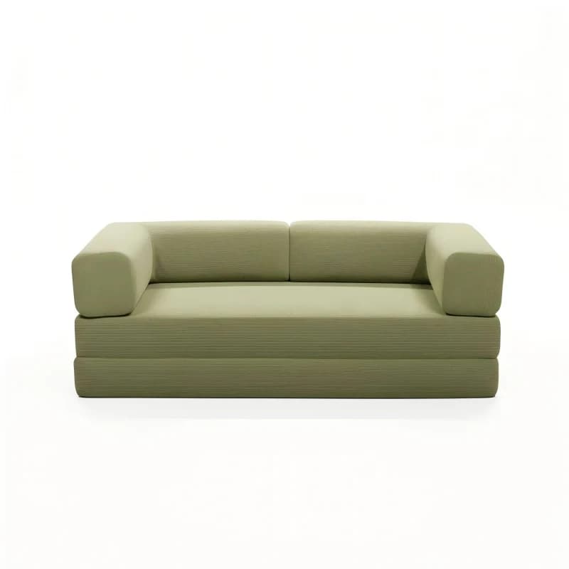 #Durable Corduroy Living Room Sofa, 150cm Wide Compressed Sofa with Removable Cover 2-Position Reclining Modular Sofa