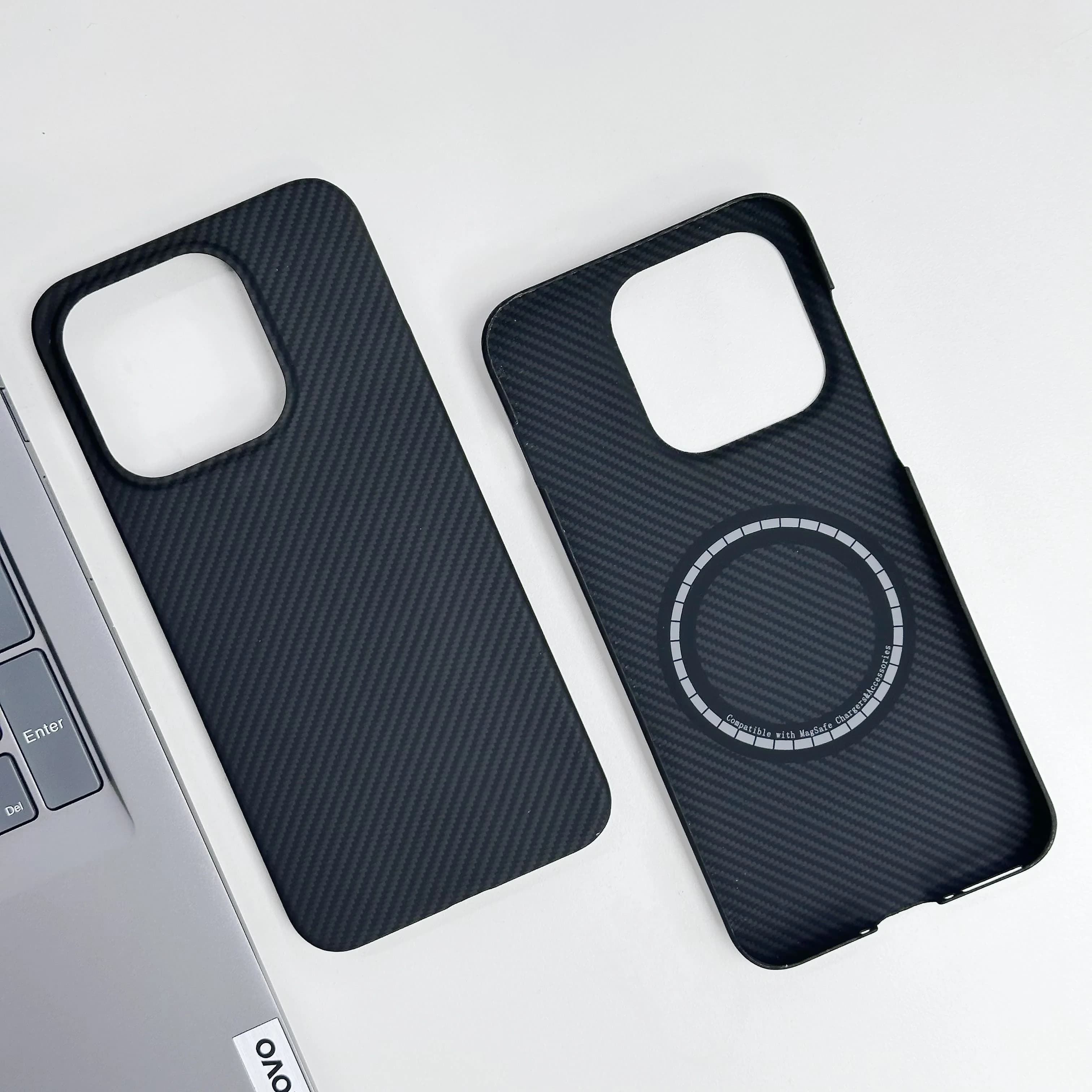 For OnePlus 15, Ultra-Thin Lightweight Magnetic Phone Case – Genuine Aramid Fiber (Kevlar), Business Protective Cover