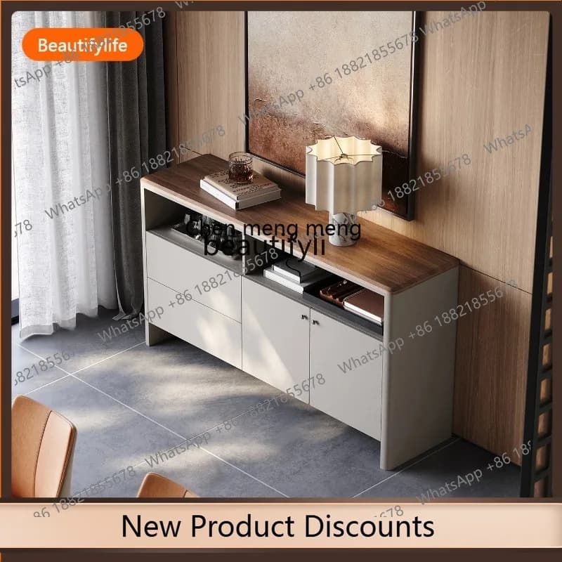 X  f09 Light luxury dining side cabinet, living room against the wall integrated multi-functional storage, tea, storage cabinet