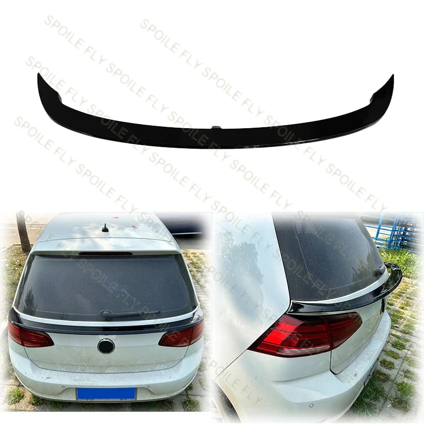 New Design 2013 To 2018 For Volkswagen Golf 7 MK7 7.5 TSI TDI Rear Mid Spoiler Wing Lip Cover Body Kit By ABS Glossy Black