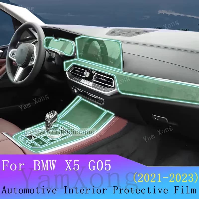 For BMW X5 G05 Auto interior Kit Protection Film Dashboard Navigation screen Sticker Center Panel scratch Transparent Cover Film