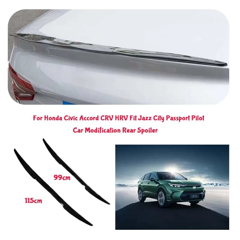 For Honda PVC Material Car Special Tail Wing Punch-Free Integrated Paste Auto Spoiler car wing