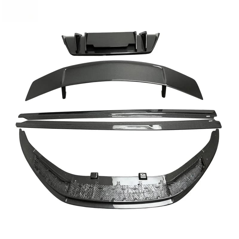 Premium Accessories  Style Dry Carbon Fiber Car Parts Body Kit Front Lip Diffuser Rear Spoiler Side Ski Durable