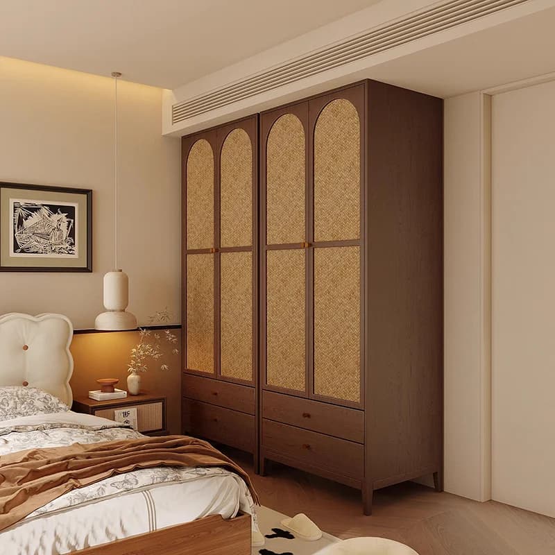 Brown Items Essential Wardrobe Storage Modern Wooden Bedroom Wardrobe Cabinet Drawer Cheap Armadio Guardaroba House Furniture