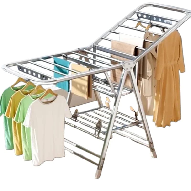 Convenient Adjusable Clothes Hanger Indoor Bathroom Space Saving Clothes Drying Rack Foldable Skirt Appendiabiti Decorativ