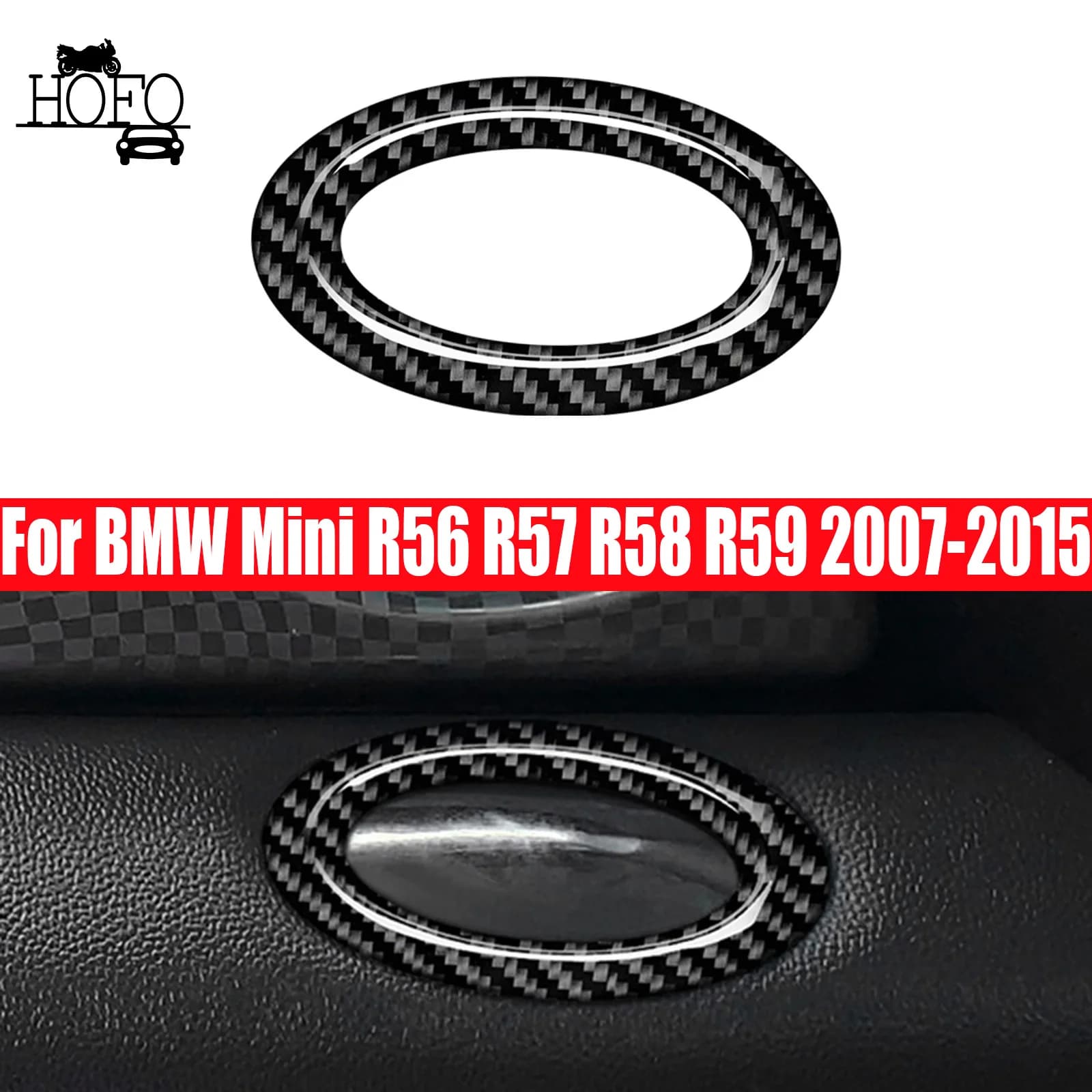 Real Carbon Fiber Passenger Storage Box Switch For BMW Mini R56 R57 R58 R59 2007-2015