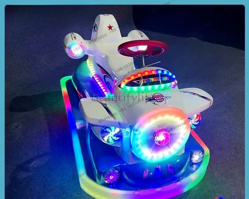 54 New aircraft square luminous electric bumper car scenic park stall battery amusement equipment