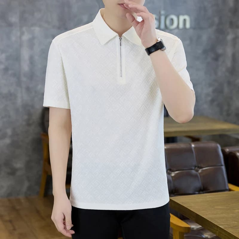 2026 Summer New Style Men's Polo Shirt Collared Fashion Casual Short-Sleeved T-Shirt Youth Half-Sleeve T-Shirt