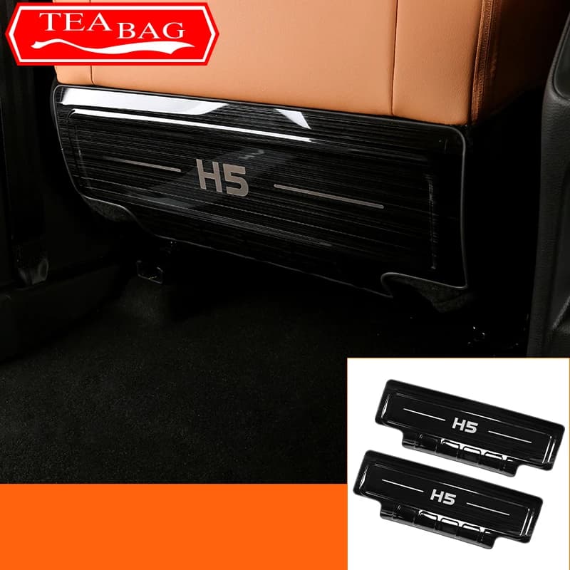 For GWM Haval H5 II 2nd Gen 2023 2024 Car Seat Anti-kick Plate Stainless Steel Rear Seat Kick Protection Board Auto Accessories