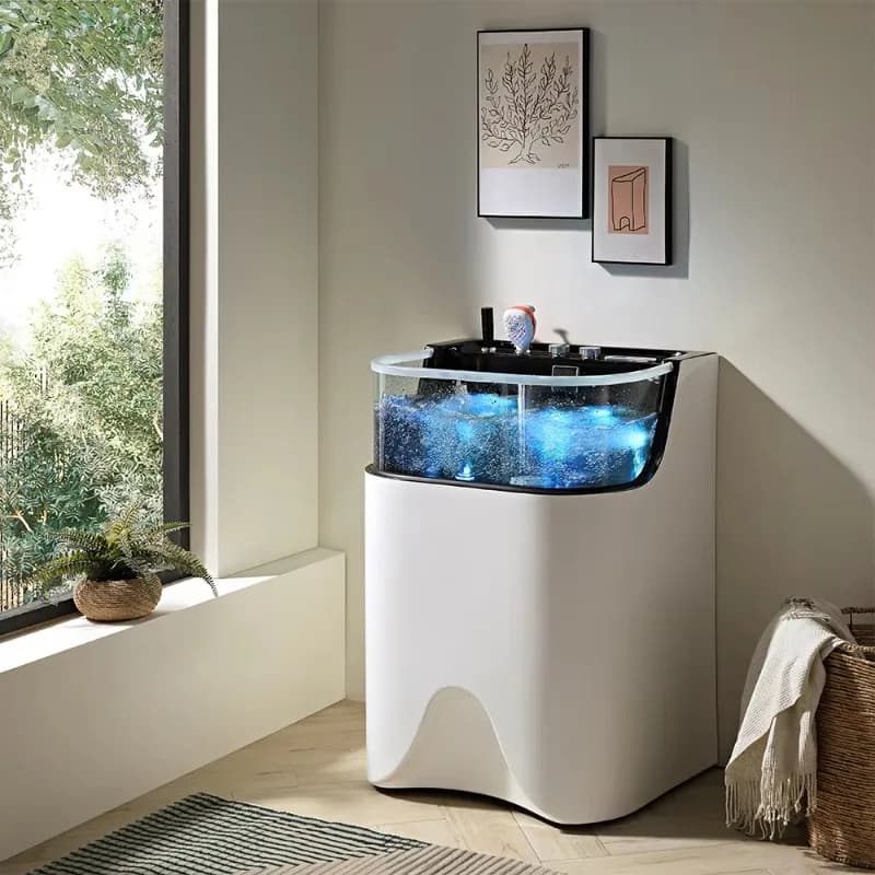 2026 Functional Animal Salon Acrylic Pet Tubs Dog Washing Massage Bathtubs