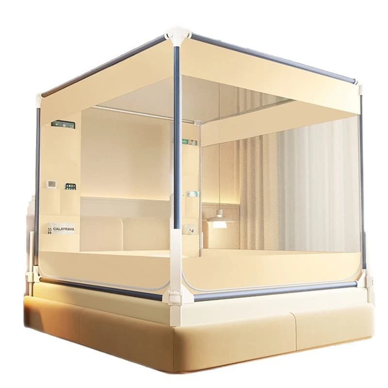 2026 new anti-drop mosquito net to prevent bed falling fence infant children's household bedroom integrated free installation