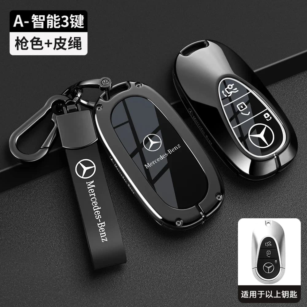Car Remote Control Car Key Fob Case Accessories Sticker For Mercedes Benz C S Class GLC W206 W223 W214 E300 C260 C300 S450 S500