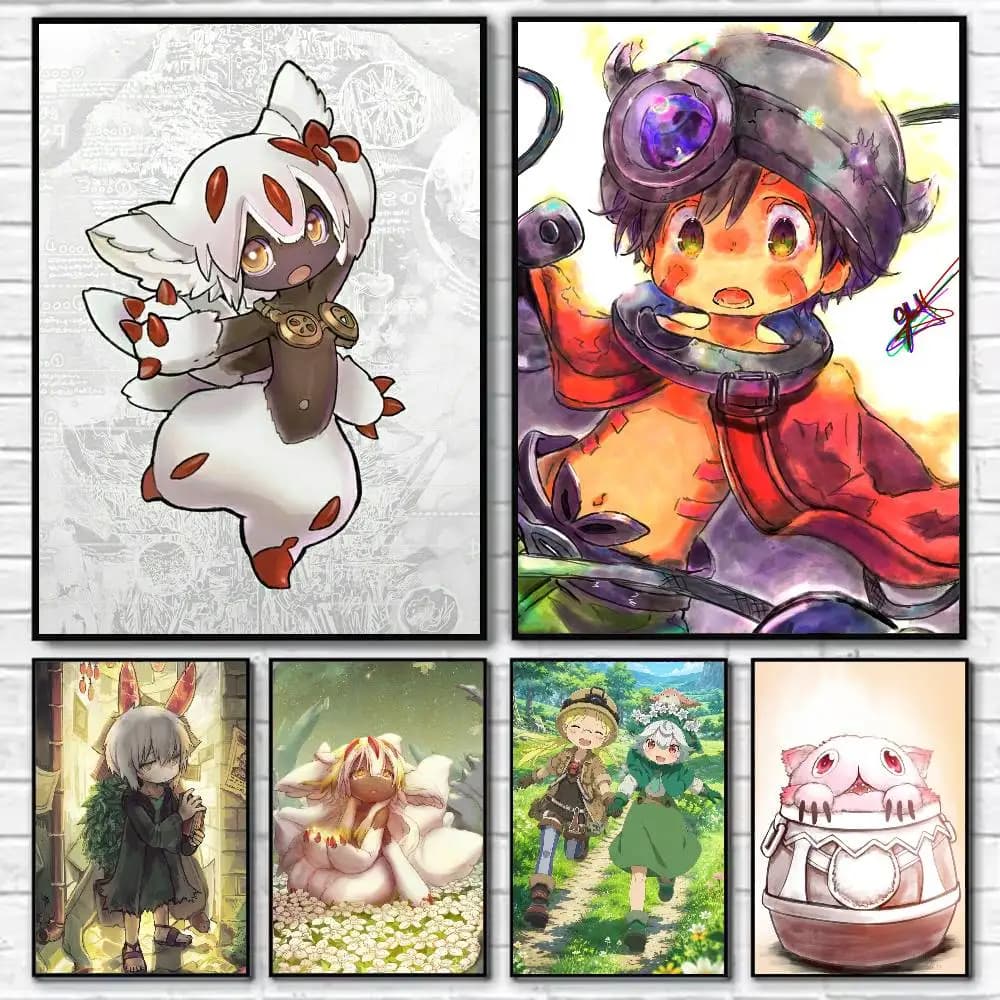 Made in Abyss  Waterproof Self-Adhesive Wall Poster for Bedroom Living Room Home Decor