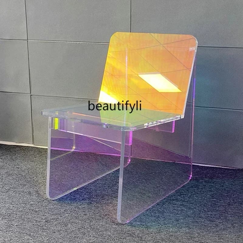 6239Modern Acrylic Single Leisure Chair Color Sofa Chair Art Crystal Back Chair6239