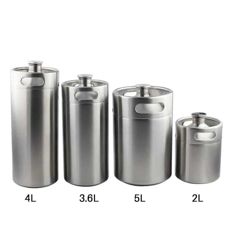 2L 3.6L 4L 5L Stainless Steel Beer Barrel Beer Keg Home Brewing Beer Dispenser with Screw Lid