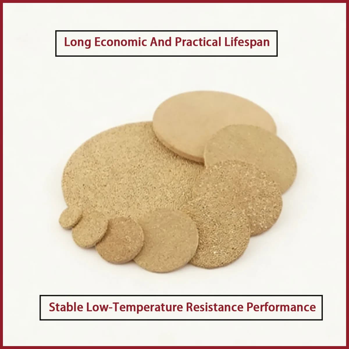Thickness 2-5mm Copper Powder Sintered Filter Disc Suitable for Chemical Fluid Filtration, Hydraulic System Oil Filtration, Etc