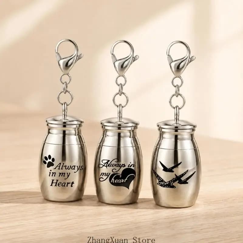 Cremation Jewelry Urn Keychain For Ashes Memorial Keepsakes Keychain with Paws 3XUF