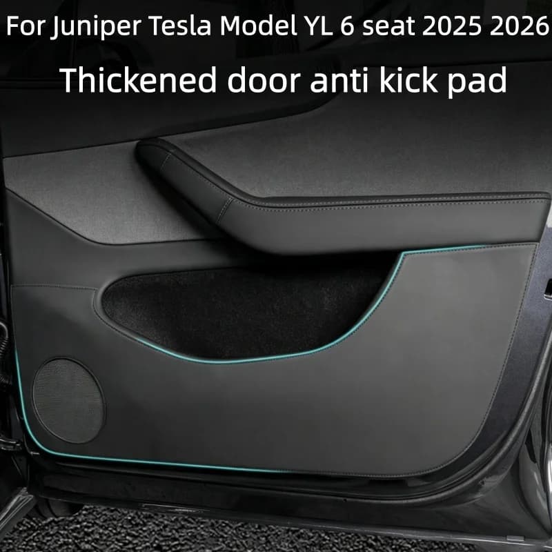 For Juniper Tesla Model YL Juniper 2025 2026 waterproof Leather anti kick pad for car door Protector Cover Car Accessories