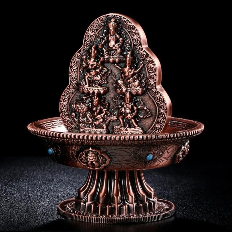 5in 12.5cm Five Jambhalas Statue Tibet Jambhala Kubera Water God of Wealth Lucky