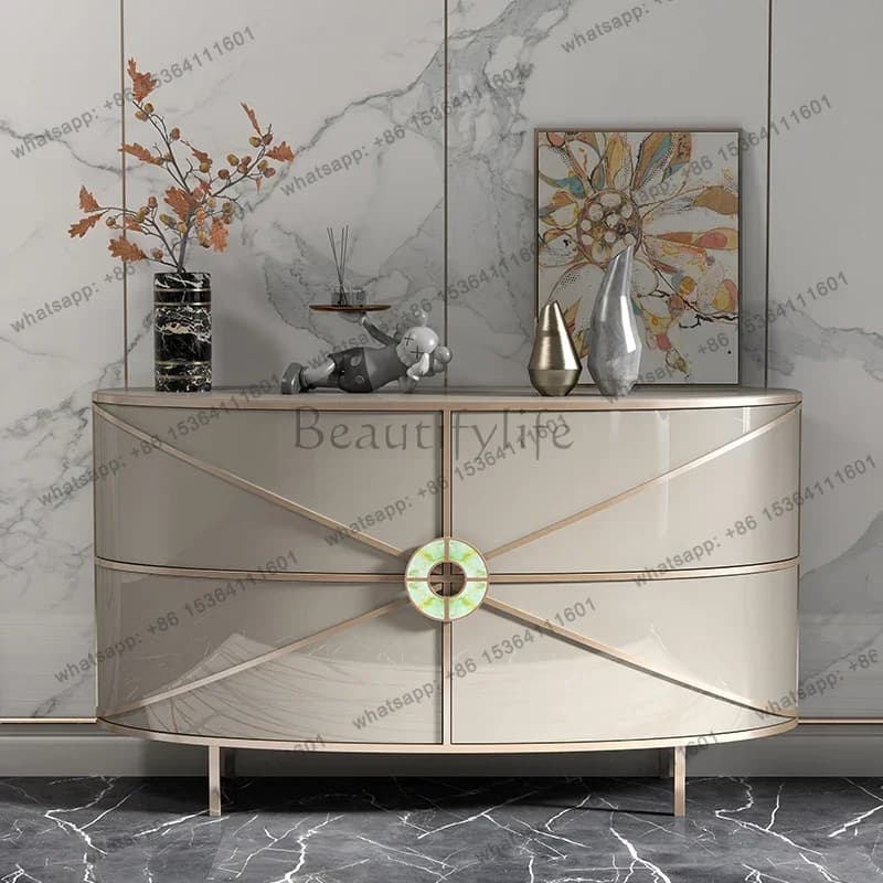 YJ  The entrance cabinet is simple and modern, light luxury, and the entrance door is facing the shoe cabinet