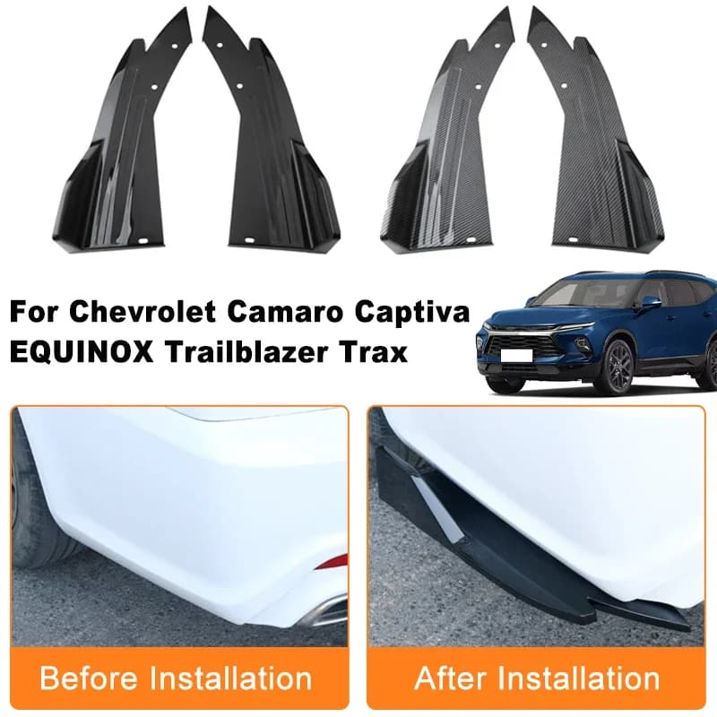 Car Rear Bumper Spoiler Lip Diffuser Side Skirt Splitter Wrap Angle Anti-Crash For Chevrolet Camaro Captiva EQUINOX Trailblazer