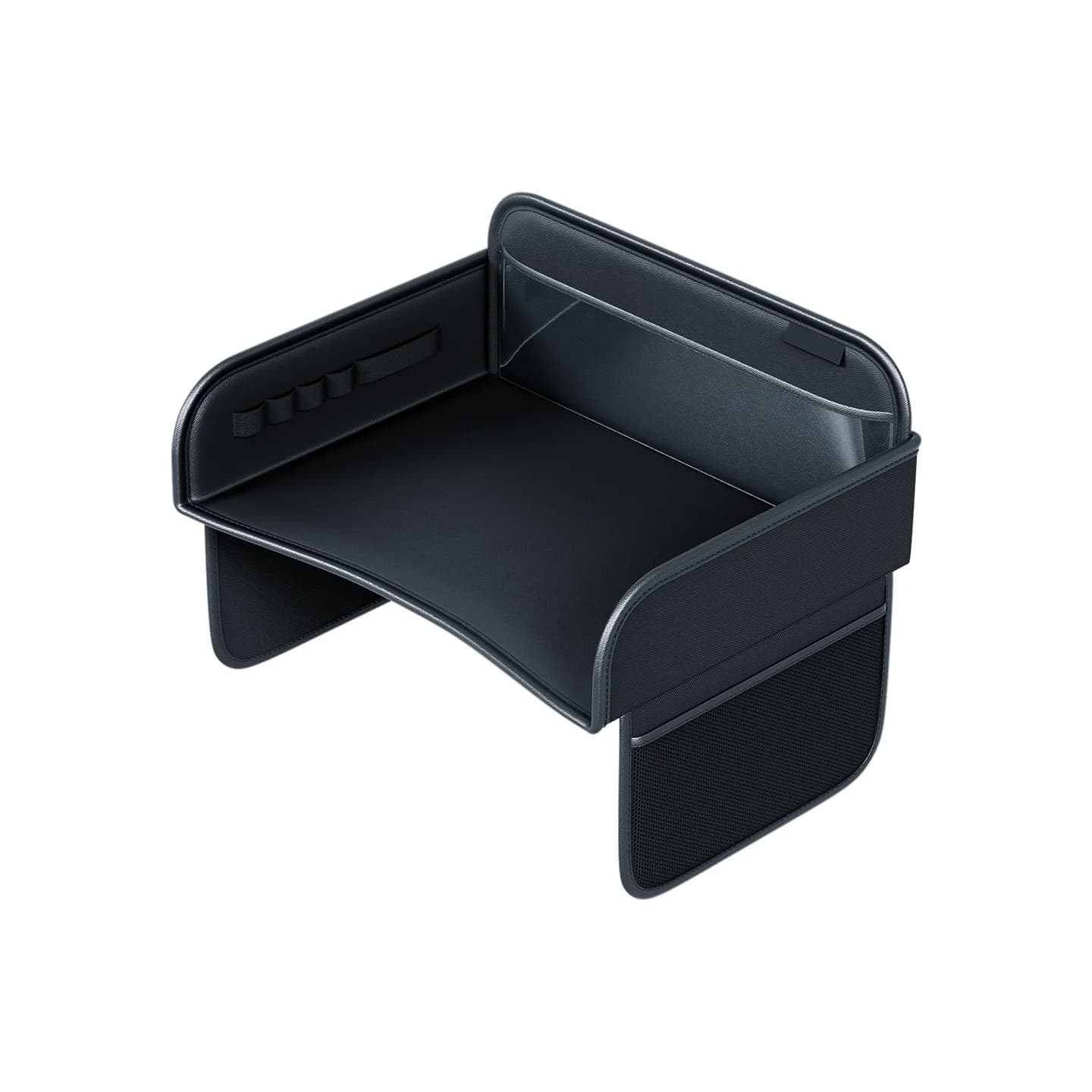 Child Car Dining Drawing Table Leather Universa Safety Seat Tray Backseat Children Table Tool Toys Phone Storage Pocket Lap Desk