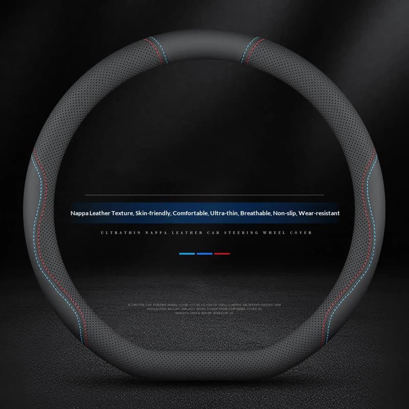 For Tesla Model 3 Model Y L Model S Model X 37-38cm Leather Anti-slip Breathable Car Steering Wheel Cover Auto Accessories