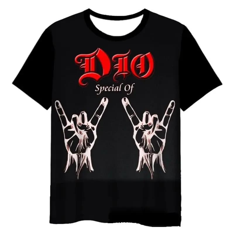 Rock DIO Band 3d Printing T-shirt Men Women Fashion Casual Man Short Sleeve Tshirt Hip Hop Tops Tees Men Clothes