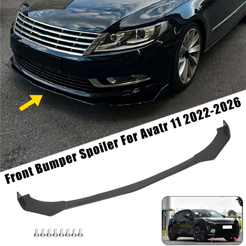 Sport Front Bumper Splitter Spoiler Lip For Avatr 11 2022-2026 5Pcs Adjustable Sectional Car Exterior Tuning Body Kit