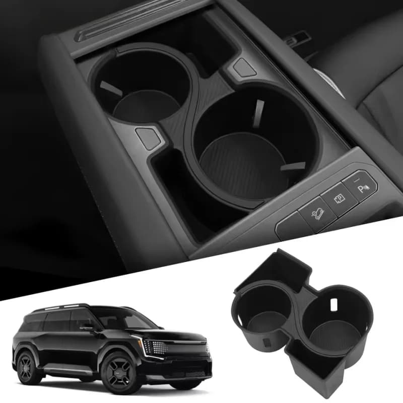 for Kia EV9 2024-2025 Central Console Water Cup Holder Car Interior Accessories Drinks Holder Storage Case