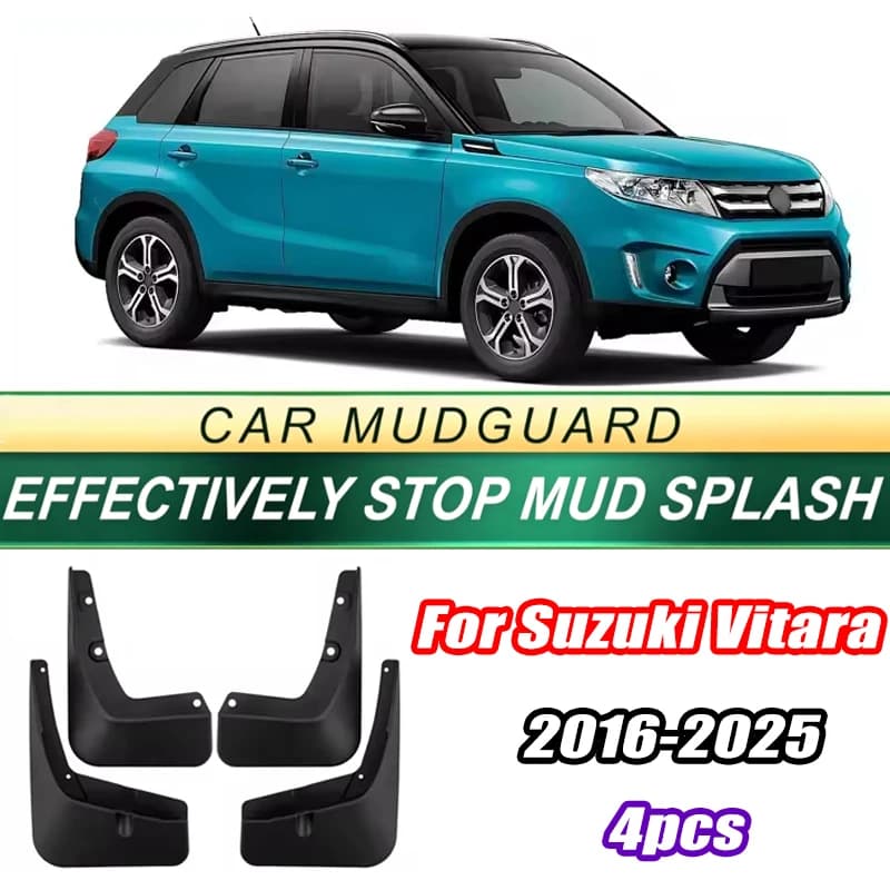 For Suzuki Vitara 2016-2025 NEw Upgraded Soft Material Car Mud Flaps Front Rear Wheel Mudguards Splash Guards Fender Accessories
