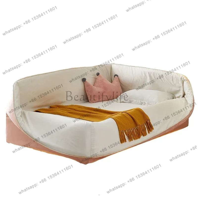 D33Create European Twin Bed Aesthetics Frame Design Confortable Master Bedroom Bed Fashionable Wedding Cama De Casal Beds Furnit
