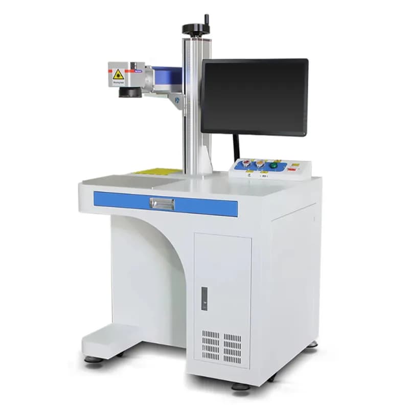 Deep Color Fiber Laser Marking Machine Engraving Portable Desktop Cnc Engraving Machine For Metal20w 30w 50w 100w