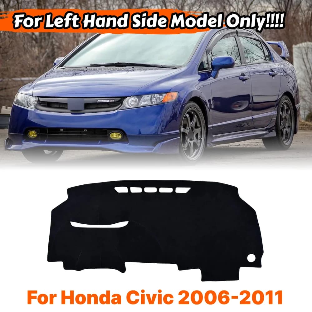 Car Dashboard Cover For Honda civic 2006 2007 2008 2009 2010 2011 Dashboard Mat Sun Shade Anti-UV Carpets Car Accessories
