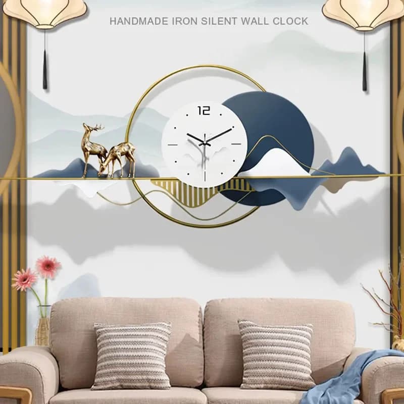 Mid Century Fashion Wall Clock Silent Creative Restaurant Nordic Wall Watch Art Luxury Nordic Reloj Pared Ornaments Home Decor