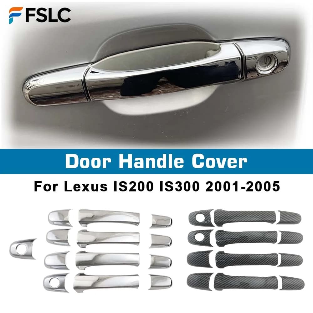 Decoration Door Handle Bowl Covers Trim Paste Style For Lexus IS200 IS300 2001-2005 ABS Carbon Car Accessory Exterior Styling