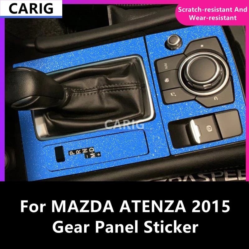 For MAZDA ATENZA 2015 Gear Panel Sticker Modified Carbon Fiber Interior Car Protective Film Accessories Modification