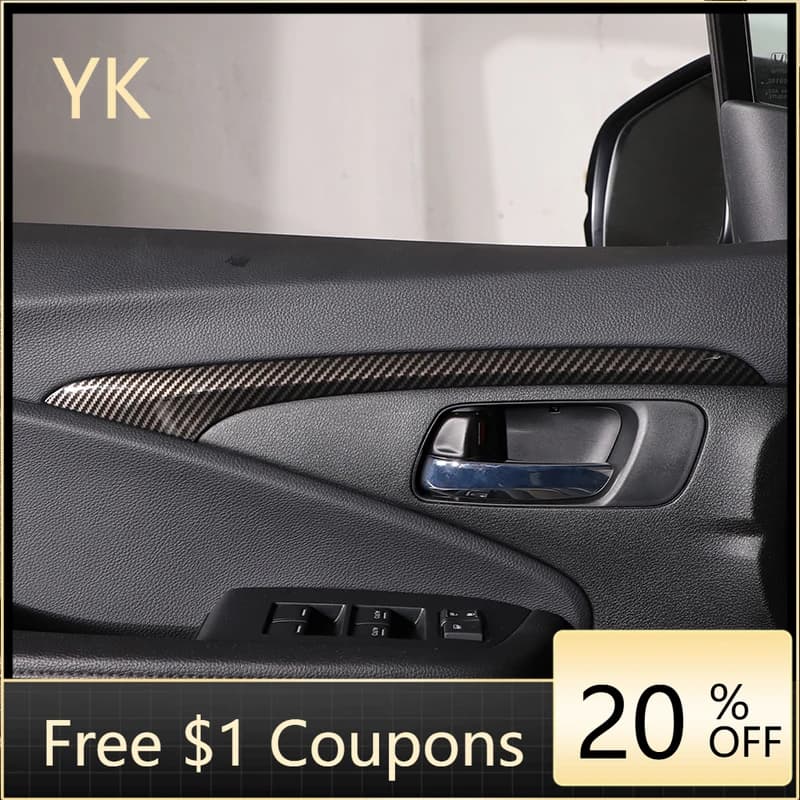 For Honda Pilot Ridgeline Passport 2016-2022 ABS Car Inner Doors Panel Cover Trim Sticker Interior Car Accessories